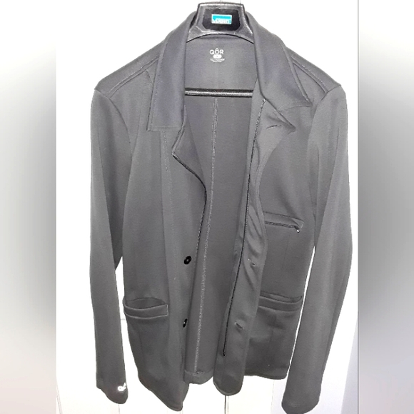 QÔR Men's Italian Fleece Blazer,Gray, Size S - Picture 6 of 6